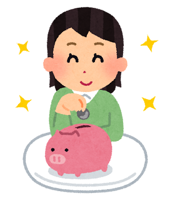 貯金に成功した人のイラスト
