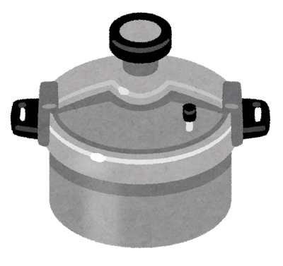 電気調理鍋で料理を作るイラスト